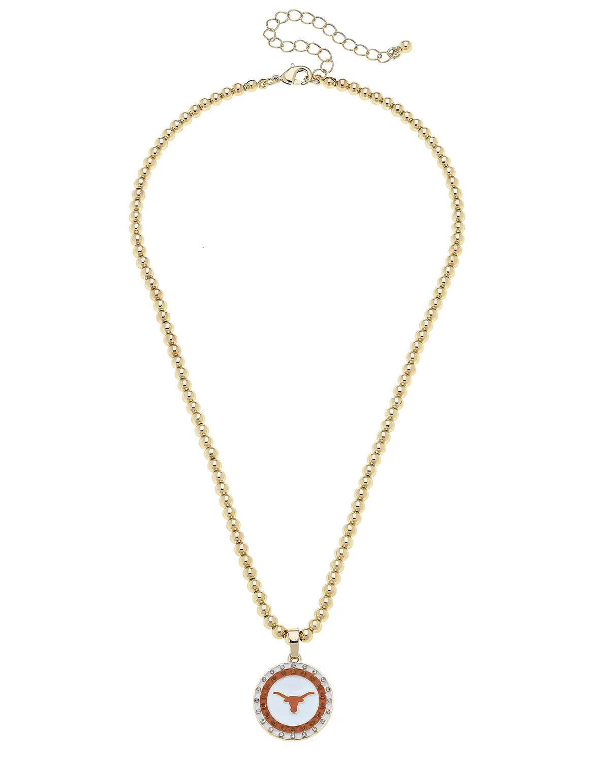 UT Pave Disc Necklace