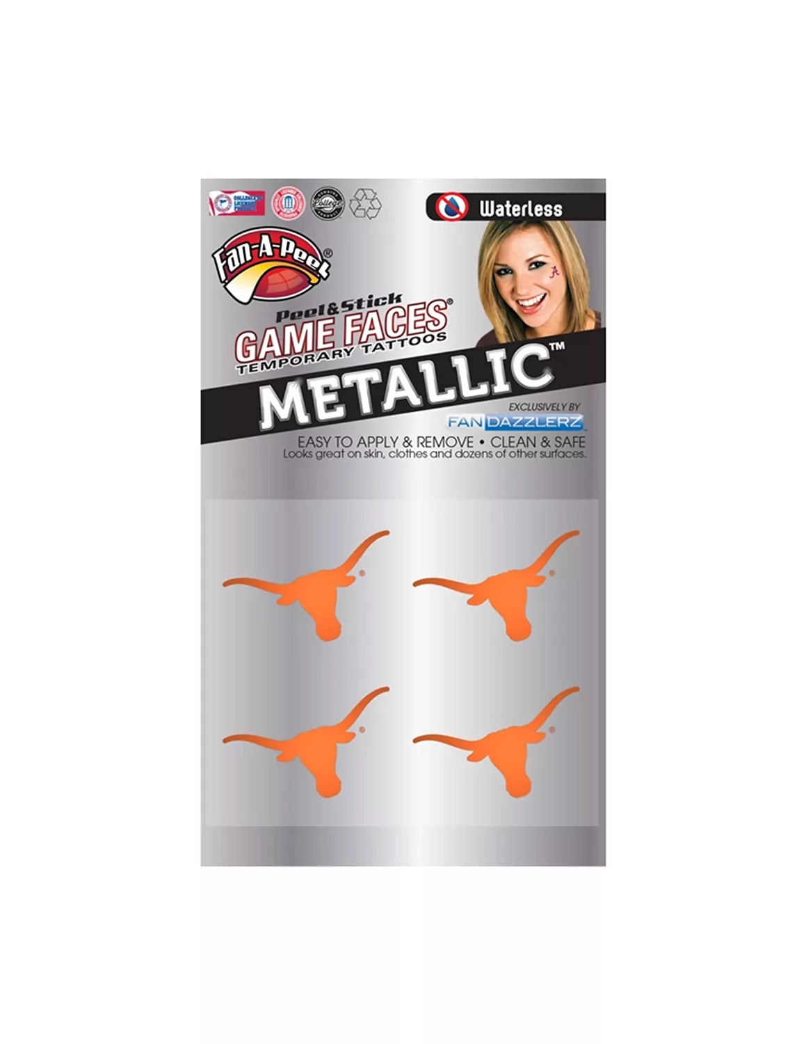 UT Peel & Stick Metallic Tattoos