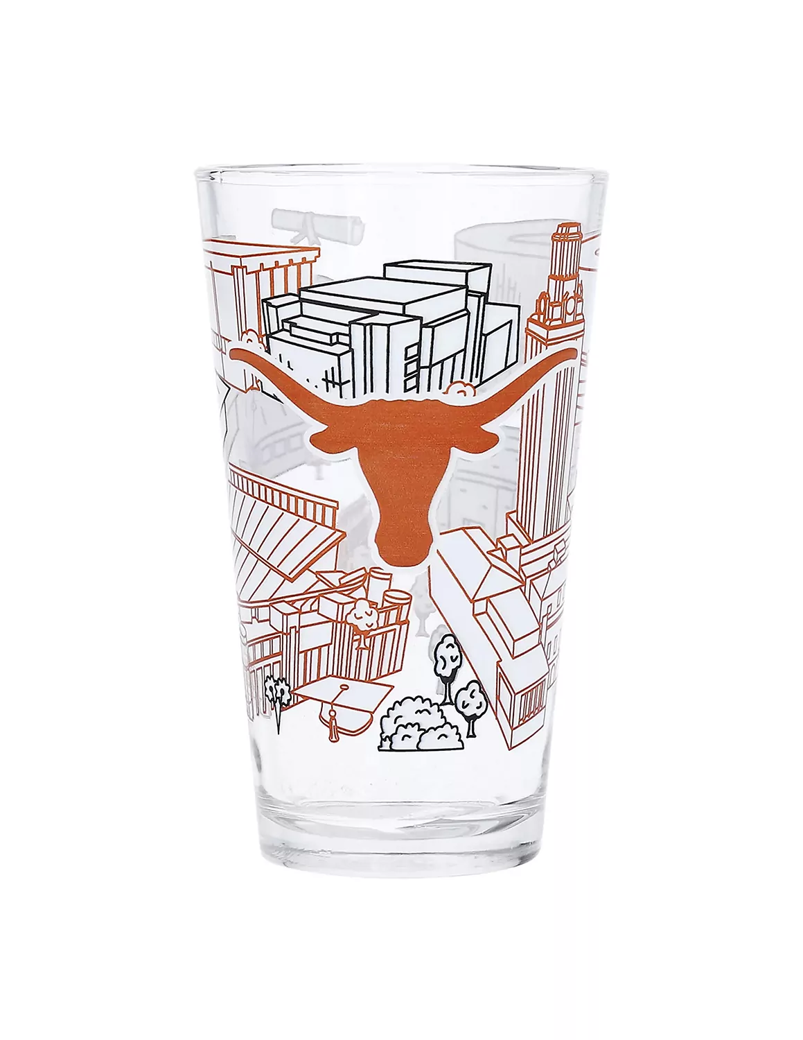UT Texas Longhorns 16oz. Campus Line Art Pint Glass