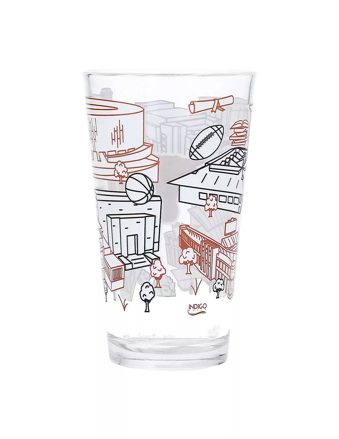UT Texas Longhorns 16oz. Campus Line Art Pint Glass - Image 2